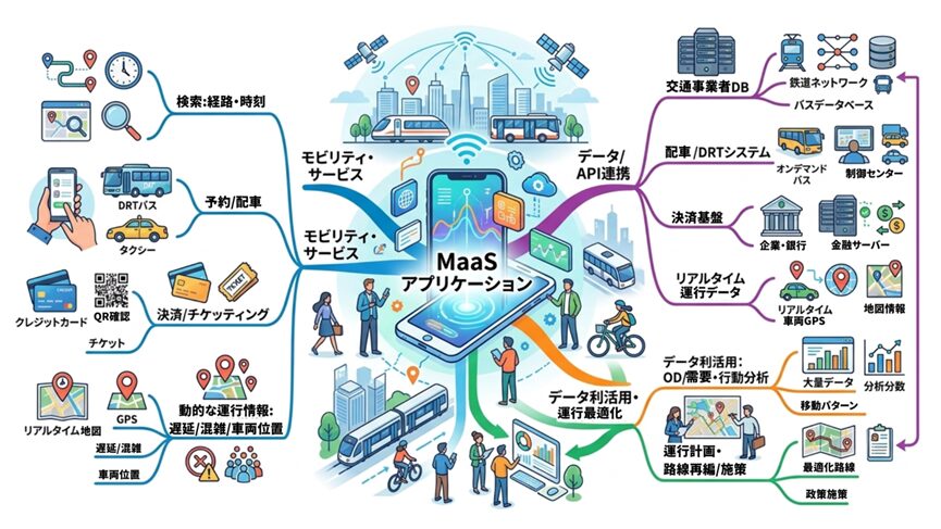 MaaSプラットフォームの仕組みとデータ連携構造